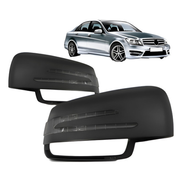 Par De Capa Retrovisor C/furo Pisca C180/c200 2008 A 2014