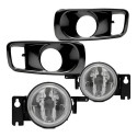 Kit Farol Milha Auxiliar Civic 1999 2000 Com Grade Preta.