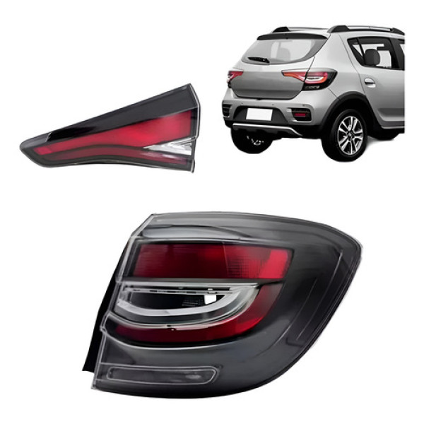Kit Lanterna Sandero Stepway 2020 A 2023 2024 Direito Direito/passageiro Vermelho