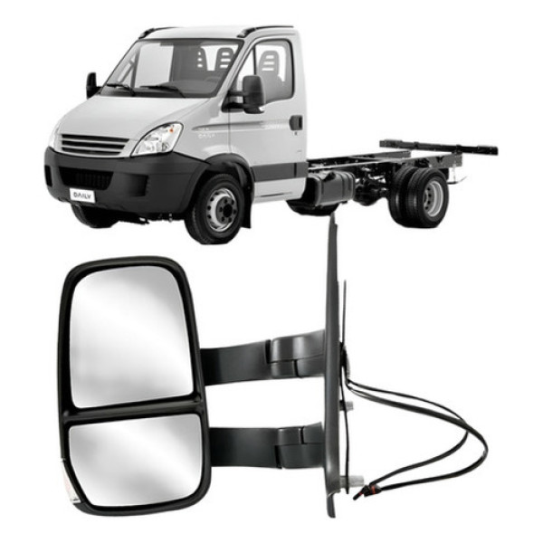 Retrovisor Para Iveco Daily 2008 A 2022 Fixo Longo Com Pisca