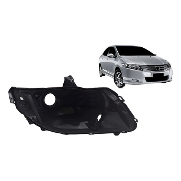 Carcaça Farol Honda City 2009 2010 2011 2012 - Direito/passageiro