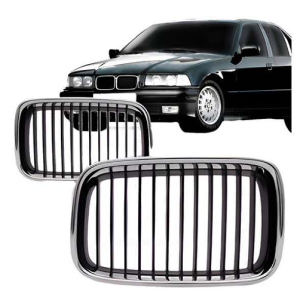 Par Grade Radiador Bmw S3 1992 1993 1994 1995 1996 Cromado