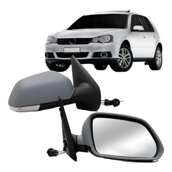 Par Retrovisor Golf 2008 2009 A 2013 C/ Controle C/ Pisca