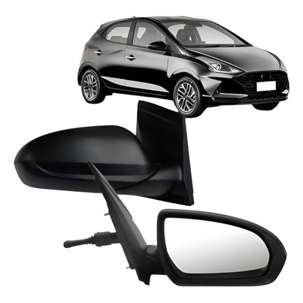 Par Retrovisor C/ Controle Capa Texturizada Hb20 2020 A 2022