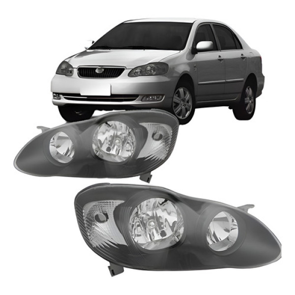 Farol Corolla Fielder 2004 2005 2006 A 2008 Mascara Negra