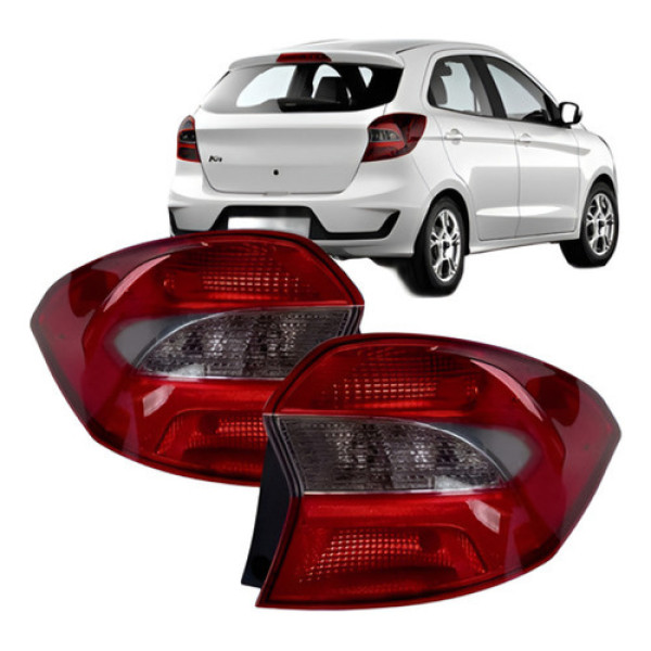 Par Lanterna Traseira Ka Hatch 2019 2020 2021 Fume Oferta