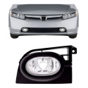 Farol Milha Auxiliar Civic Exs 2006 2007 2008 Com Moldura