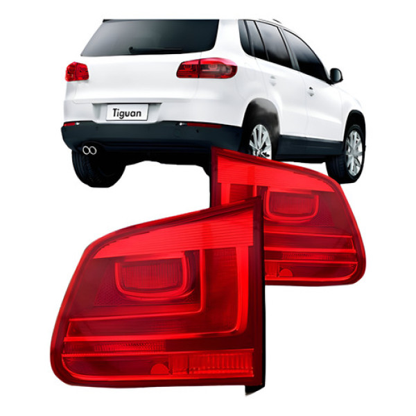 Par Lanterna Traseira Tiguan 12 13 14 15 16 17 Tampa Oferta Ambos Lados Vermelho