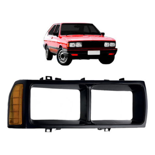 Moldura Farol Passat 1983 A 1988 Foco Duplo Preto