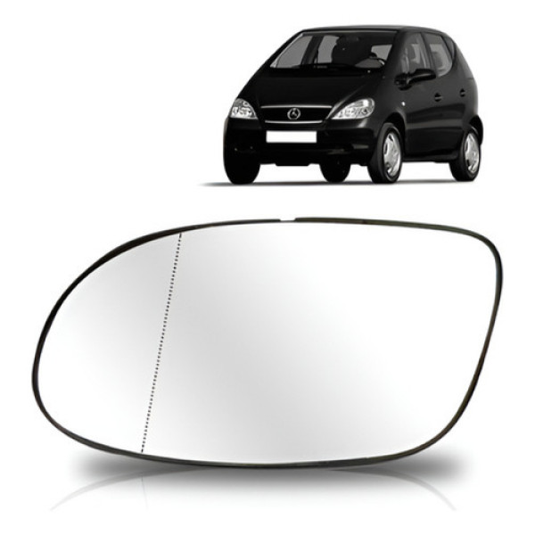 Lente Retrovisor Mercedes Classe A 99 A 05 Lente Branca.