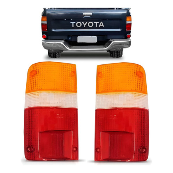 Par Lente Lanterna Traseira Hilux 1992 Até 2001 4x4/4x2