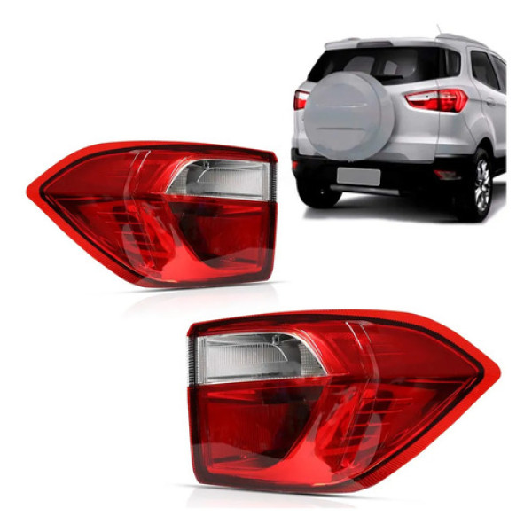 Par Lanterna Traseira Canto Ford Ecosport 2013 A 2021