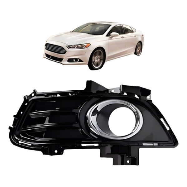 Moldura Milha  Fusion 2013 A 2016 C/furo Friso Cromado