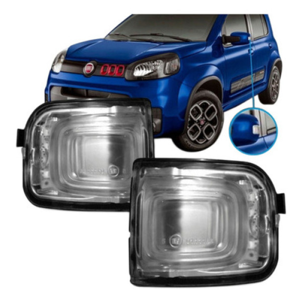 Par Pisca Seta Retrovisor Uno 2011 2012 2013 2014 C/garantia