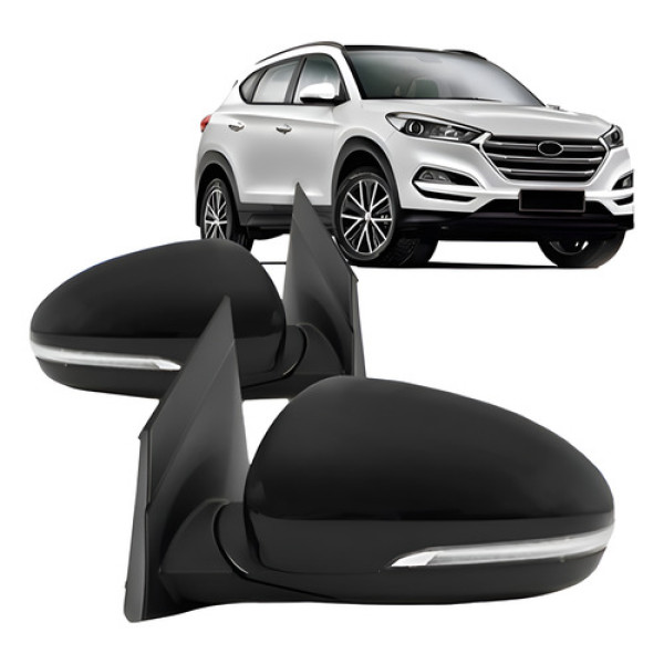 Par Retrovisor Tucson 2017 A 2024 Eletrico Retratil C/ Pisca