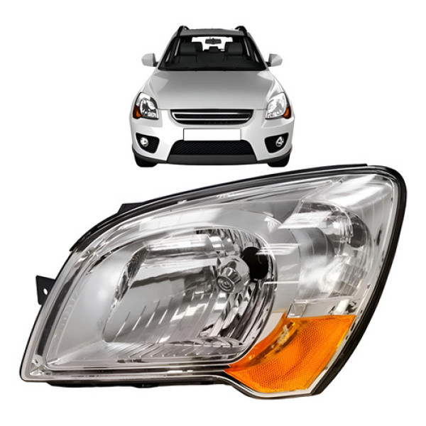 Farol Sportage 2009 A 2010 Elétrico Com Pisca Ambar Promoç Direito/passageiro