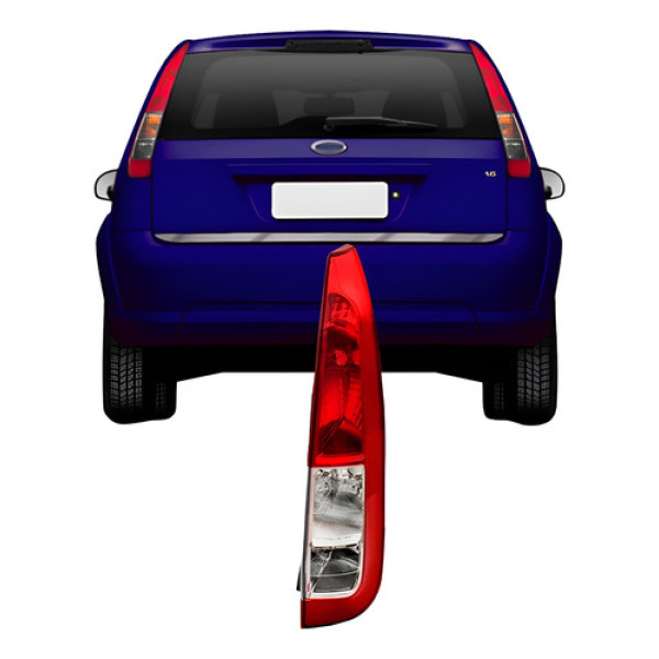 Lanterna Traseira Fiesta Hatch 2008 A 2009 Bicolor