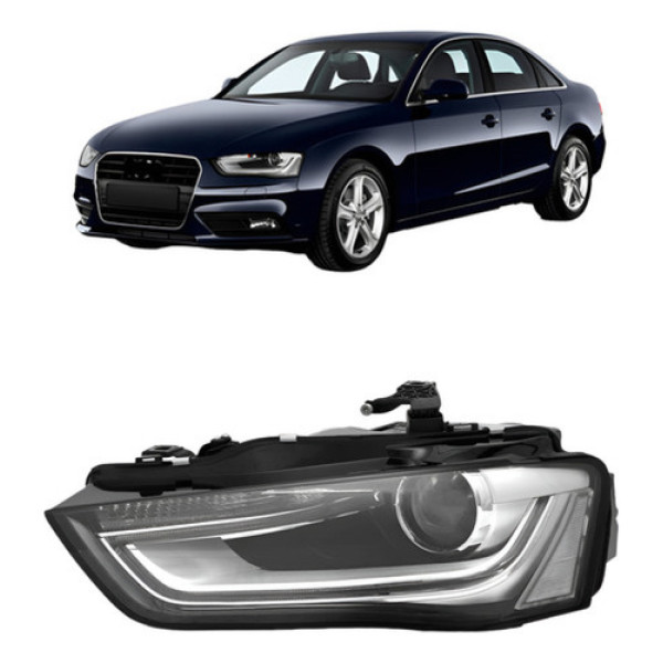 Farol Dianteiro Para Audi A4 2013 A 2016 Elétrico C/ Led
