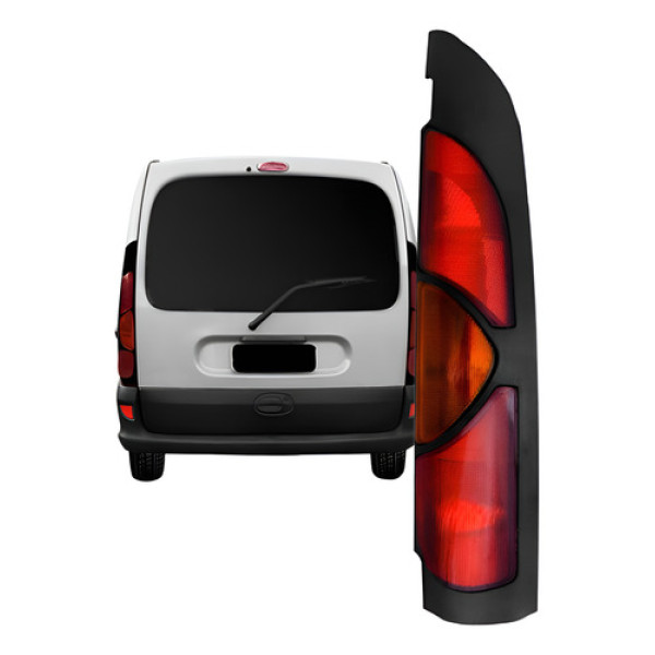 Lanterna Traseira Kangoo Furgao 1997 A 2006 Mascara Preta