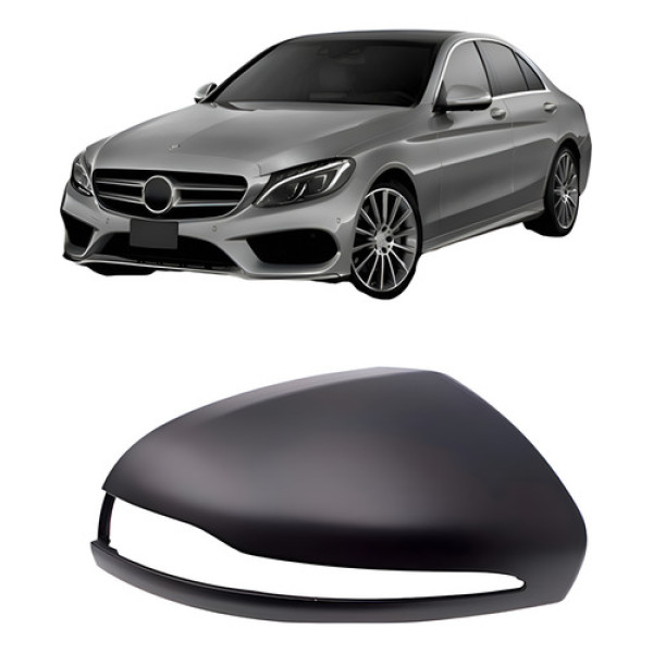 Capa Retrovisor Mercedes Classe C 2015 16 17 2018 Com Furo