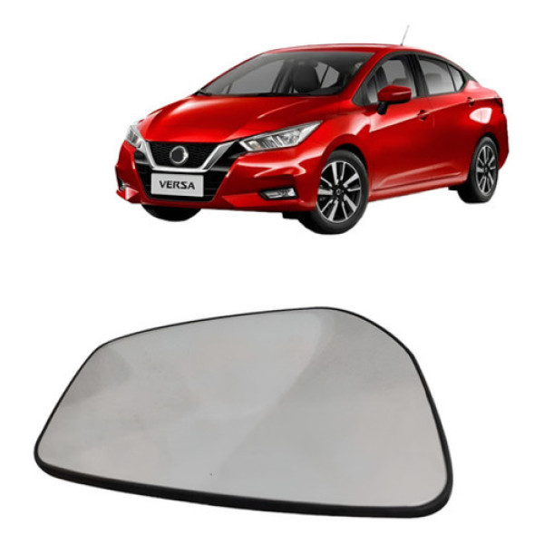 Lente Retrovisor Versa 2020 A 2022 C/ Aquecedor E Ponto Cego