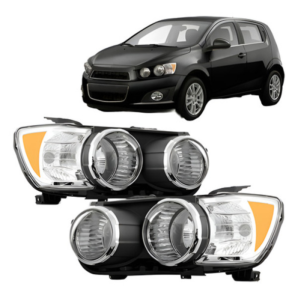 Par Farol Sonic 2012 2013 2014 2015 2016 Aro Cromado