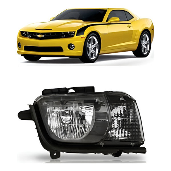 Farol Camaro 2010 2011 2013 2012 2013 Mascara Negra Tyc