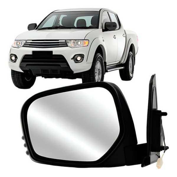 Retrovisor Triton 2007 A 2016 Elétrico Preto