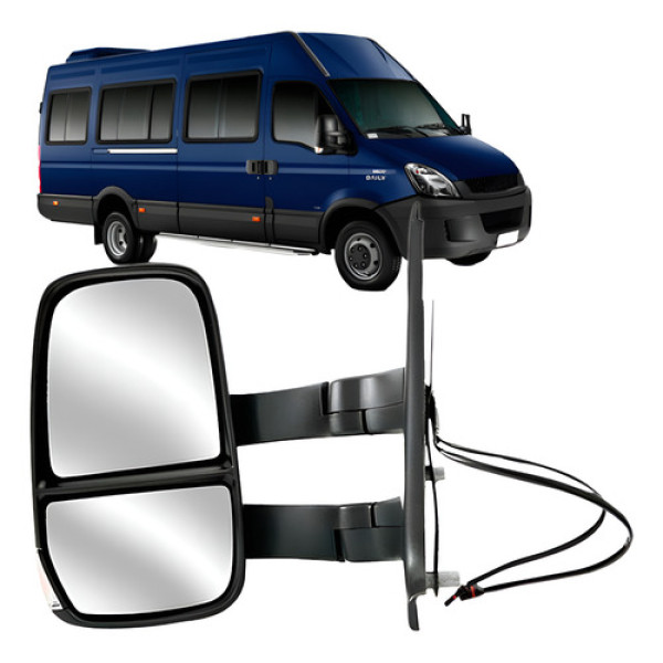 Retrovisor Eletrico Braço Longo Para Iveco Daily 08 Até 20
