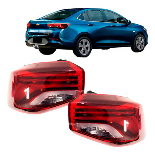 Par Lanterna Traseira Onix Sedan 2020 A 2022