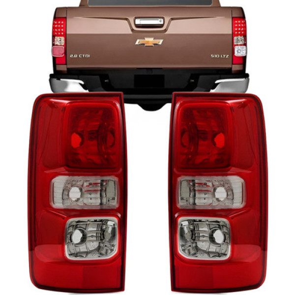 Par Lanterna Traseira S10 2012 2013 2014 2015 2016 Com Led