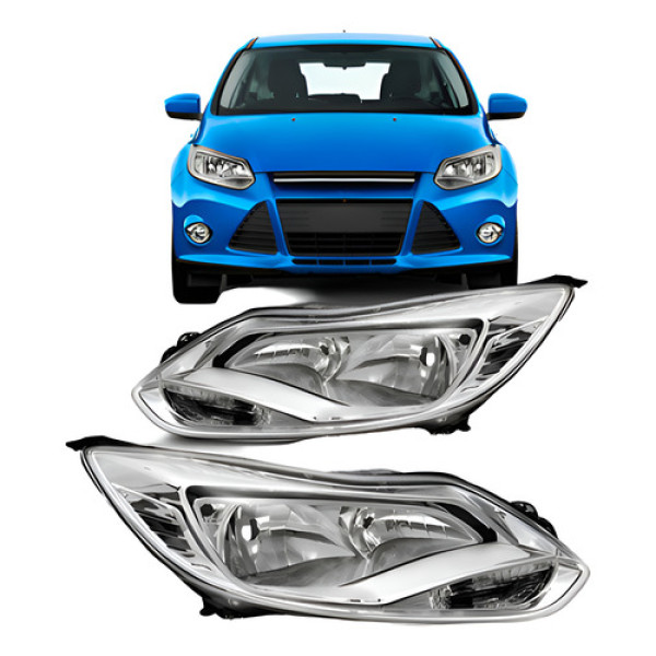 Par Farol Focus 2014 2015 2016 Eletrico C/motor Cromado