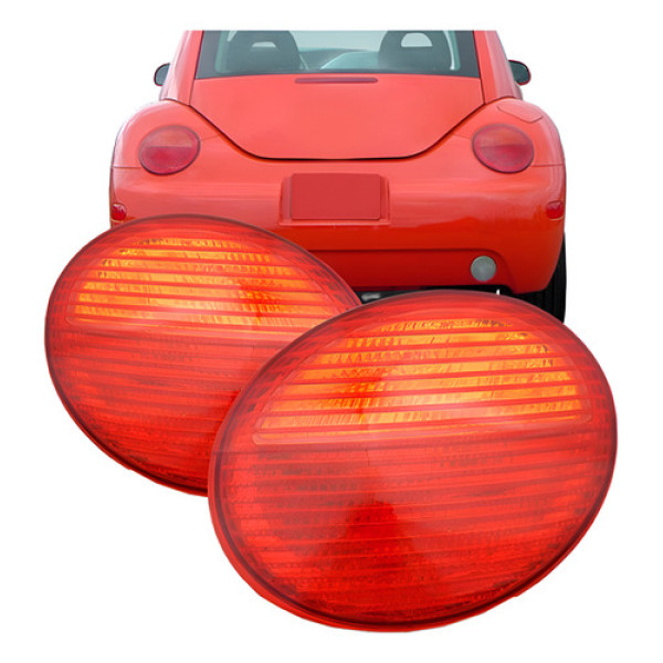 Par Lanterna Traseira Vw New Beetle 98 99 00 01 03 04 05 06 Vermelho