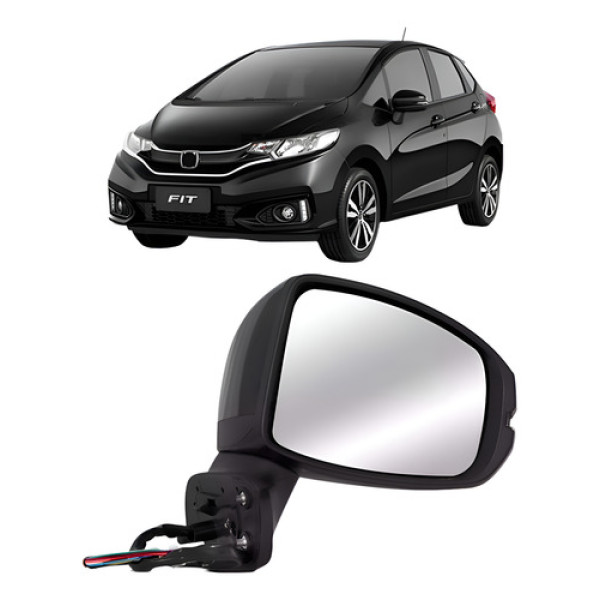 Retrovisor Elétrico Retrátil Fit/ Wrv 2014 A 2021 C/ Pisca