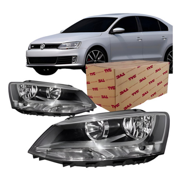 Par Farol Jetta 2011 2012 2013 Mascara Negra Tyc Ambos Lados