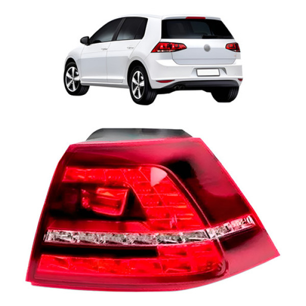 Lanterna Traseira Golf 2014 2015 2016 2017 Com Led Canto