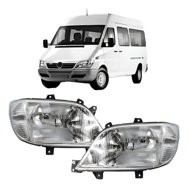 Par Farol Sprinter 2001 A 2003 Raiado Com Auxiliar