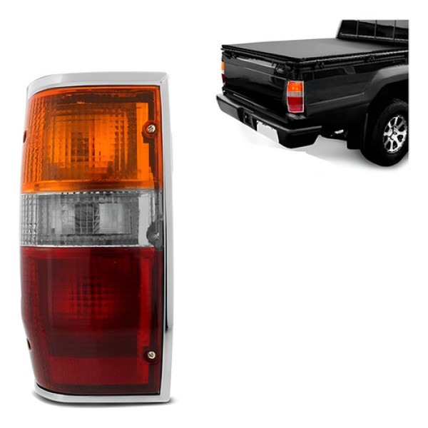 Sinaleira Traseira L200 1987 88 89 90 1991/1995 Aro Cromado