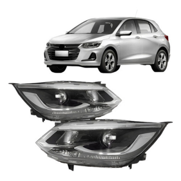 Par Farol Cromado C/projetor S/led Onix Premier 2020 A 2024