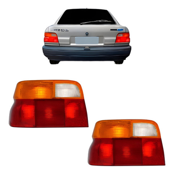Par Lanterna Traseira Escort Sapão 1993 94 95 1996 Tricolor Ambos Lados Tricolor