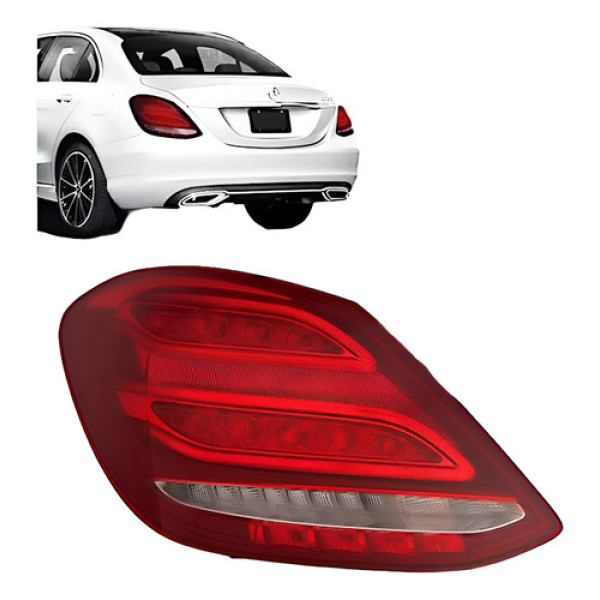 Lanterna Mercedes C180 C200 Ad/ex 2015 2016 2017 Com Led Esq Esquerdo/motorista Vermelho