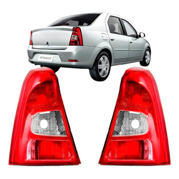 Par Lanterna Para Renault Logan 2011 2012 2013 Bicolor