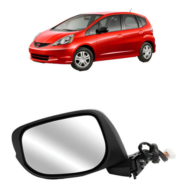Retrovisor Eletrico C/ Pisca Fit 2009 A 2014 Primer