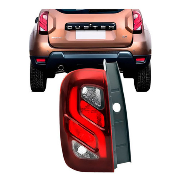 Lanterna Traseira Duster 2015 A 2016 Com Led Esquerdo/motorista