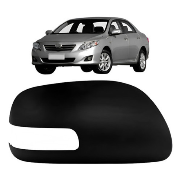 Capa Retrovisor Corolla 2009 A 2013 C/furo Preto