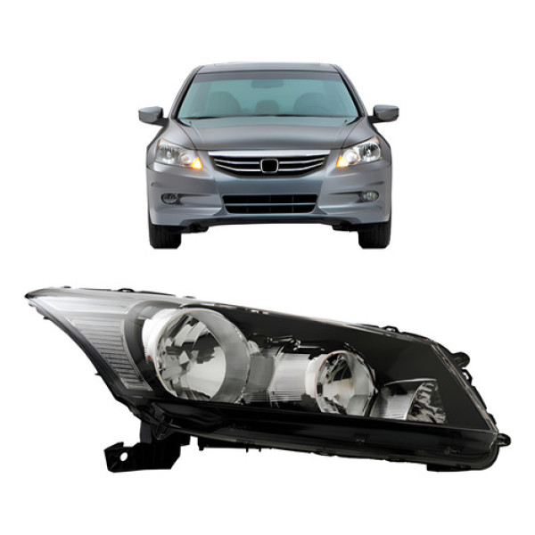 Farol Accord 2008 2009 2010 2011 2012 Mascara Negra Tyc Direito/passageiro