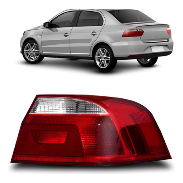 Sinaleira Traseira Voyage 13/16 Bicolor Borda Cromada Valeo