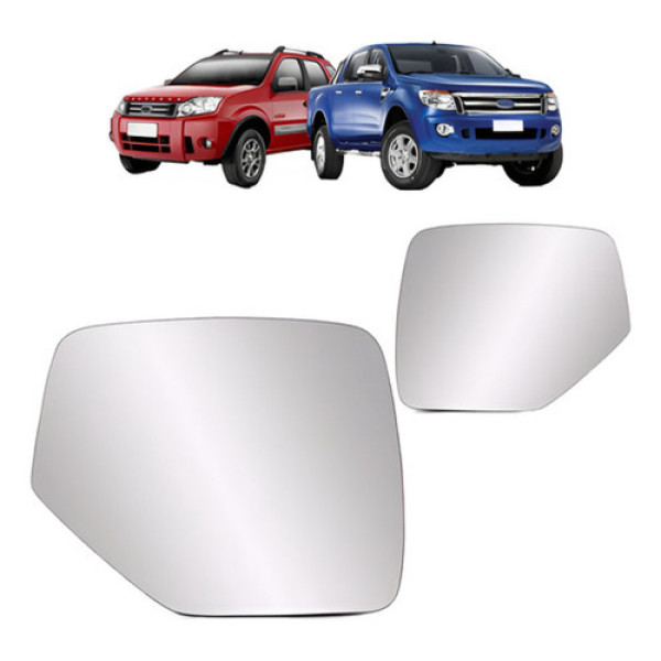 Par Lente Espelho Retrovisor Ecosport 04 A 12 Ranger 05 A 09