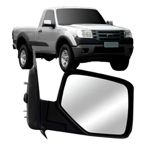 Retrovisor Ranger 2010 2011 2012 Manual Capa Cromada