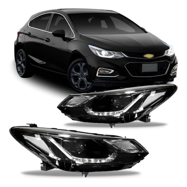 Par Farol Cruze Elétrico Com Motor 2017 2018 2019